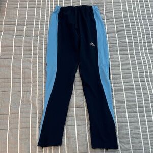 Adidas Navy and Light Blue Athletic Tights